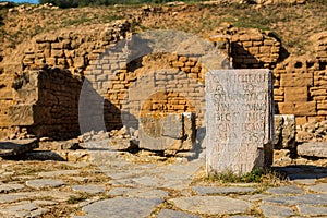 Remains of Roman city of Chellah necropolis. Rabat. Morocco.