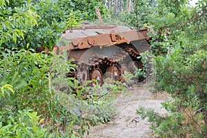 Remains of Russian infantry fighting vehicle, invasion of Ukraine, 2022