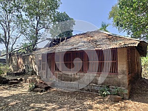 The remains of Sardesai wada (old traditional house).