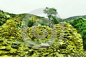 Remains of a Spanish mission at Jemez Springs