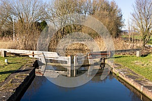 Remains of Stroudwater canal link to Framilode, the original connection to the River Severn, Gloucestershire, England, UK