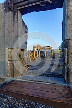 Remains of the synagogue of Chorazin Korazim