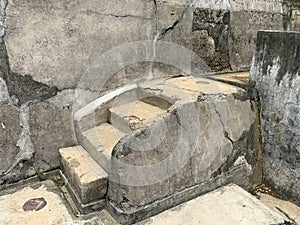 The remains of Tamsui Huwei Fort a century ago