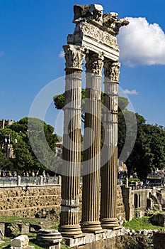 Remains of Temple of Vesta in Roman Forum