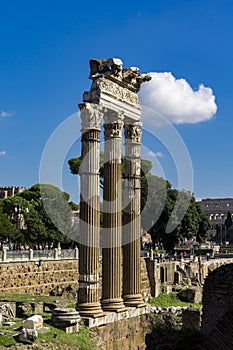 Remains of Temple of Vesta in Roman Forum