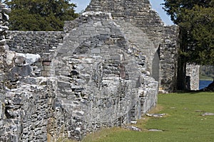 Remains of 7th century Innisfallen Abbey on Innisfallen Island