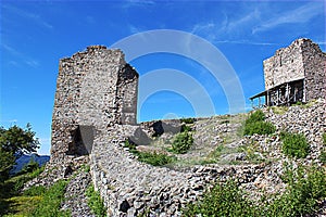 Remains of tower at fortress Koznik Serbia Ostaci tvrdjave Koznik