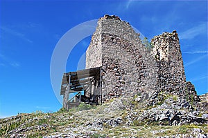 Remains of tower at fortress Koznik Serbia Ostaci tvrdjave Koznik