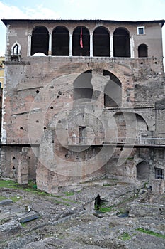 The remains of Trajan's Forum in Rome, Italy