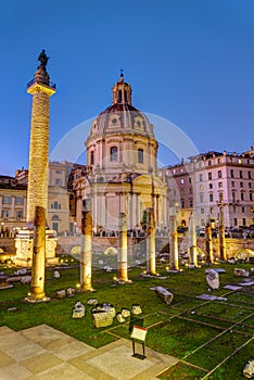 The remains of the Trajans Forum in Rome