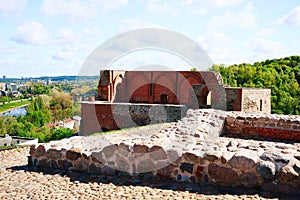 Remains of the Upper Castle on the Gediminas Hill in Vilnius