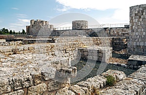 Remains of the walls of the castle