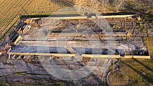 Remains of where barn collapsed ruins