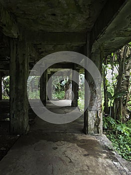 Remains of the Wolrd War II Japanese command post on Eten Island