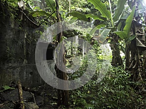 Remains of the Wolrd War II Japanese command post on Eten Island