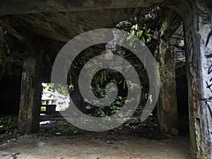 Remains of the Wolrd War II Japanese command post on Eten Island photo