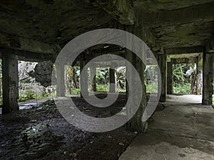 Remains of the Wolrd War II Japanese command post on Eten Island photo