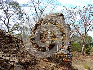 Remants of the fort of King Ratan Singh in Madhya Pradesh, India