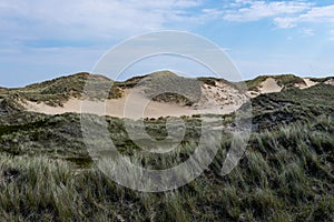 Remarcable dunes of Amrum (Oomram) in Northern Germany at the Northern See