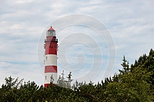 Remarcable light house of Amrum (Oomram) in Northern Germany at the Northern See