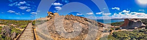 Remarkable Rocks in Flinders Chase National Park, panoramic view of Kangaroo Island