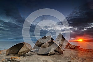 Remarkable Rocks on Kangaroo Island beach