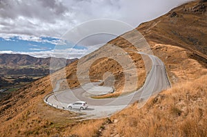 Road to The Remarkables skifield.