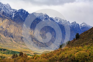 The Remarkables mountain range in the South Island, New Zealand