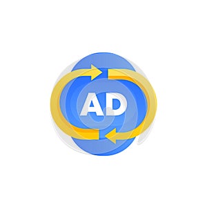 remarketing icon, digital marketing vector