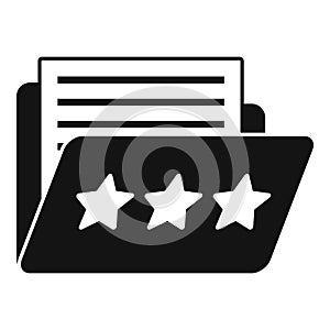 Remarketing star folder icon, simple style