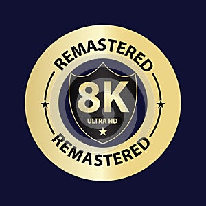 Remastered 8k vector golden premium. video files digitalization