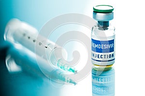 REMDESIVIR injection ampoule with syringe & needle