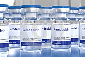 Remdesivir vials antiviral drug photo