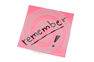 Remeber note photo