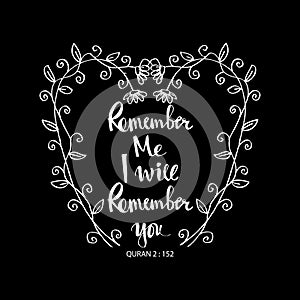 Remember me i remember you.