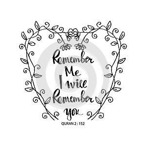 Remember me i remember you.