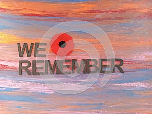 We remember message for remberance day on November 11