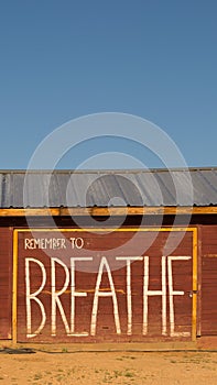 Remember to Breathe inspirational message phone wallpaper