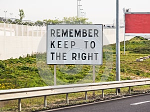 Remember to keep to the right sign at Calais