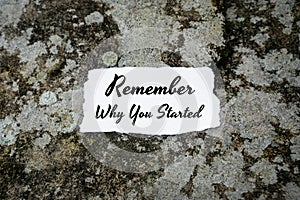 Remember Why You Started. Paper On Concrete