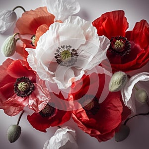 Remembering the Sacrifices of Fallen Soldiers with Poppies, Crosses, and Medals