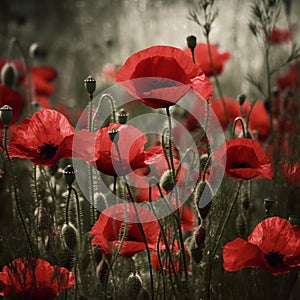 Remembering the Sacrifices of Fallen Soldiers with Poppies, Crosses, and Medals