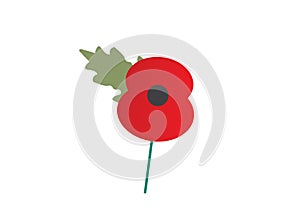 Remembrance Day poppy appeal paper poppy vector