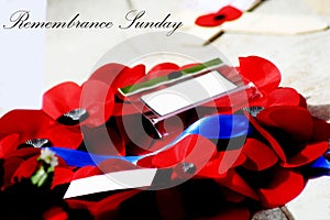 Remembrance Day poppy scene