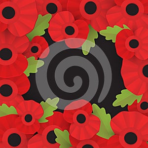 The remembrance poppy - poppy appeal. photo
