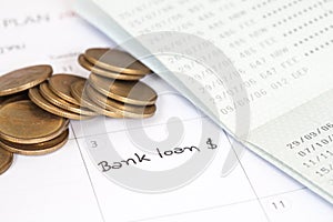 Reminder bank loan in calendar