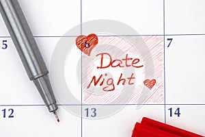 Reminder Date Night in calendar