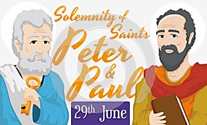 Reminder Date for Solemnity of Saints Peter and Paul, Vector Illustration