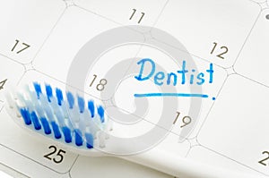 Reminder Dentist appointment in calendar