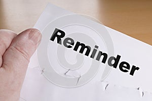 Reminder letter